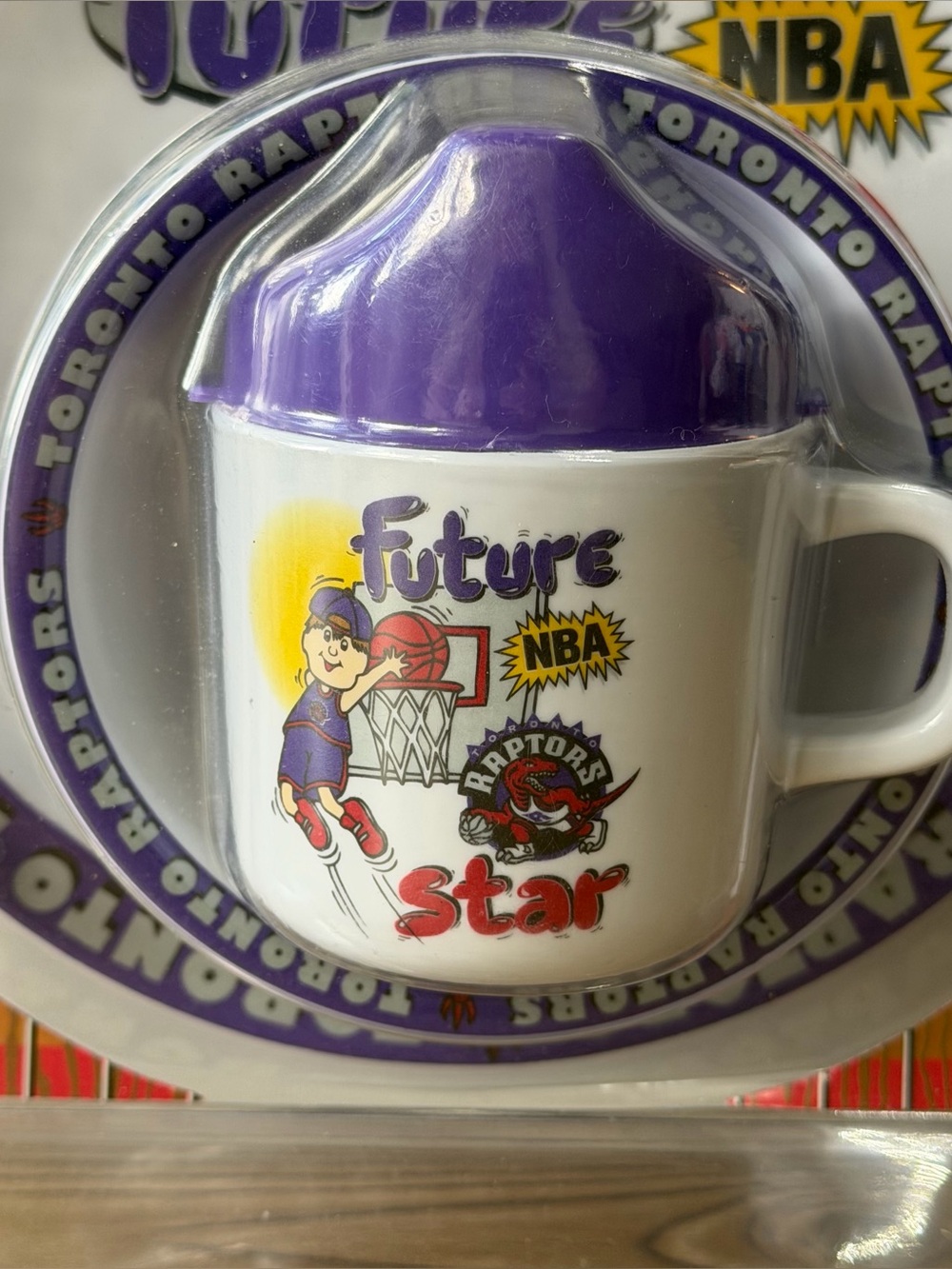 Toronto Raptors Future NBA Star Licensed Vintage Children’s Plate Bowl Utensil - Picture 3 of 5
